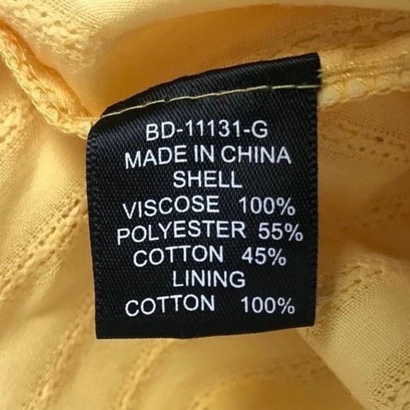 Ark & Co Women's Lace Mini Skirt Dress Square Neck Yellow White Size Small - Picture 6 of 7